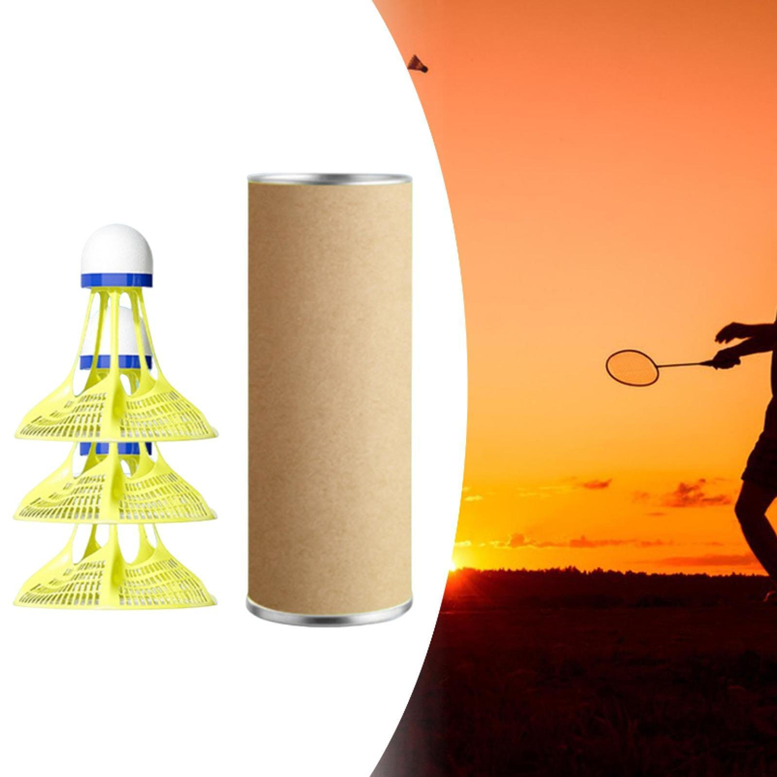 

Badminton Balls Set for Exercise and Fun 2.5x2.5inch Portable Foam Head Yellow 3Pcs