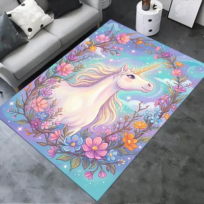 2025 New Unicorn Animal Carpet Rug for Living Room Bedroom Home Sofa Decoration,Kids Play Non-slip Floor Mat138