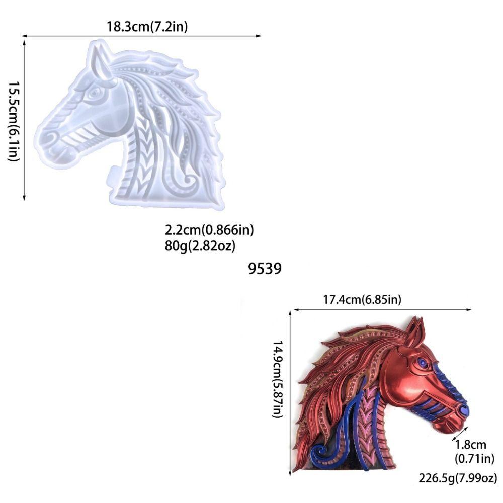 Matrițe de Silicon 3D Cap de Cal Animal Matrițe de Silicon 3D Cap de Cal Matrițe de Rășină Pentru Decorarea Curții