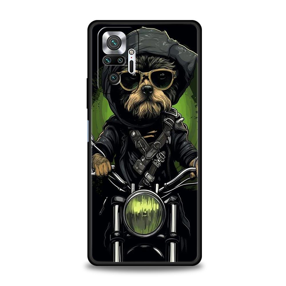 Motorcycle Phone Case Cover for Redmi 14C 10C Note 15 14 13 12 10 11 K40 Pro Plus 5G Soft TPU Shockproof Shell Fundas Capas Bags