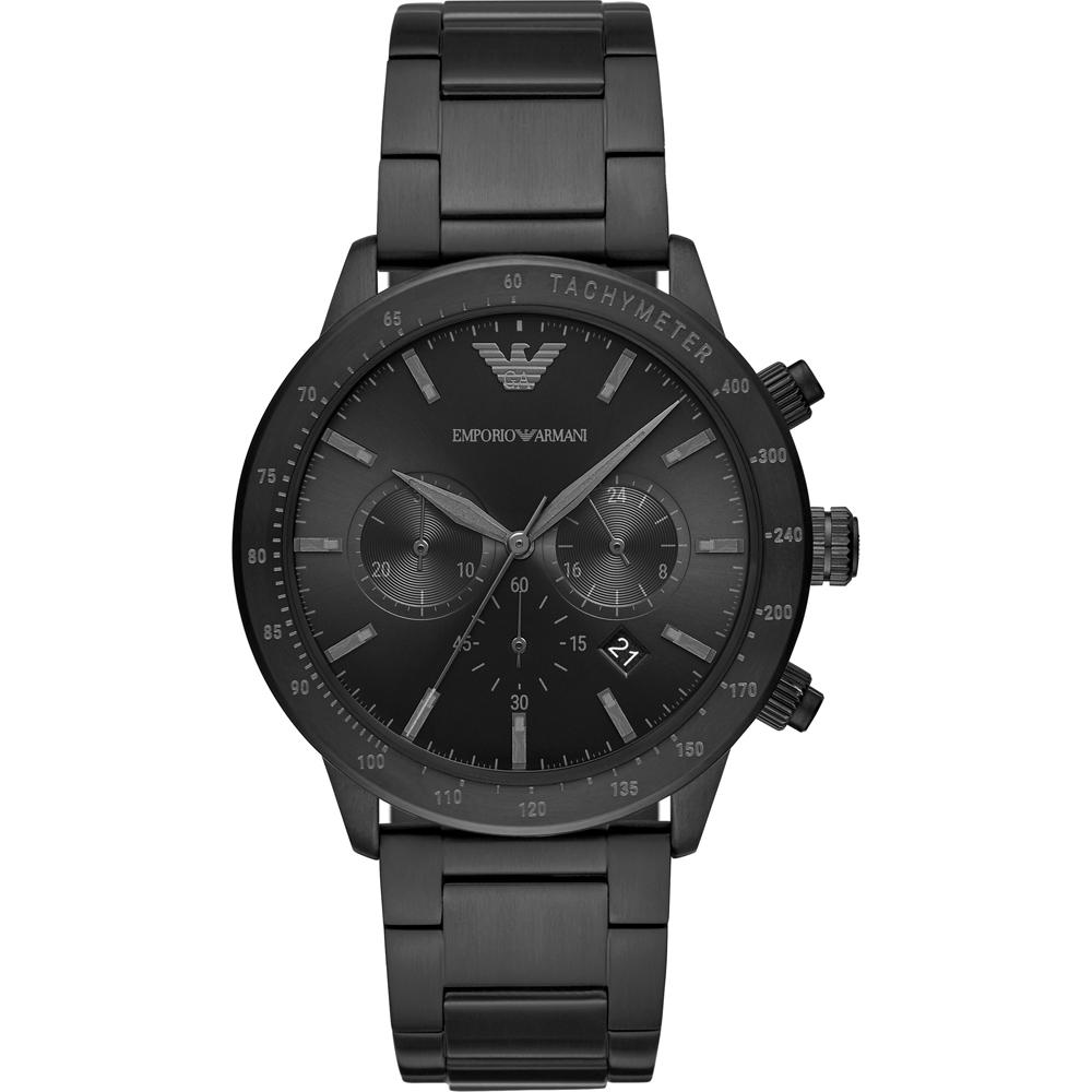 Emporio Armani Mario Black Metal Men s Quartz Chronograph AR11242 чёрный