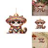 Cartoon Cat Car Hanging Decoration For Vehicles Christmas Tree Style