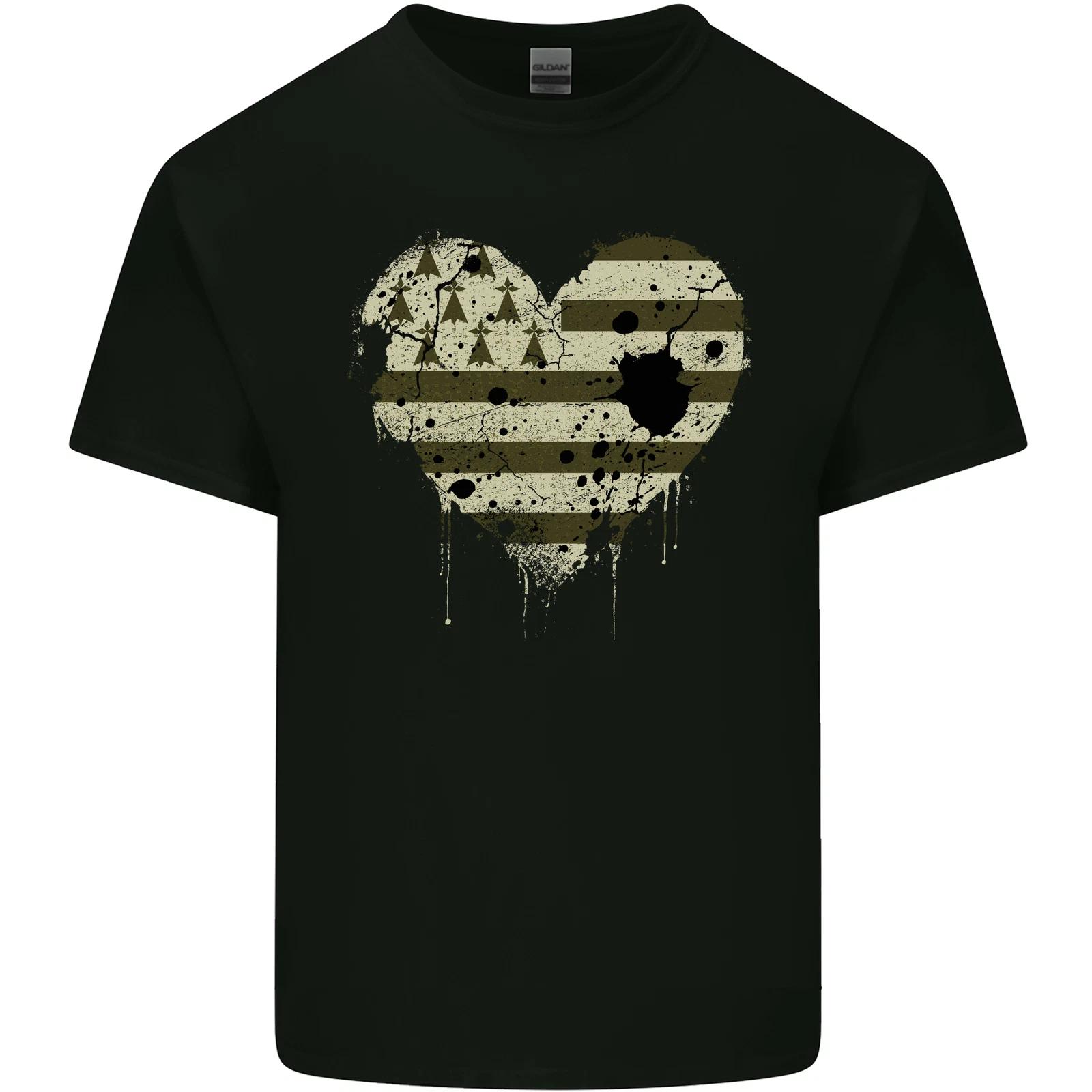 Love Flag Brittany Football Kids T-Shirt Childrens S