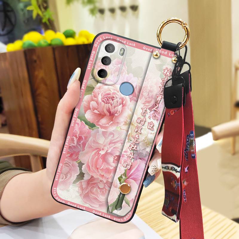 Fashion Dirt-resistant Phone Case For MOTO G31 With Fingerprint/XT2173-1 Phone Holder Ring Elderly lady Wristband