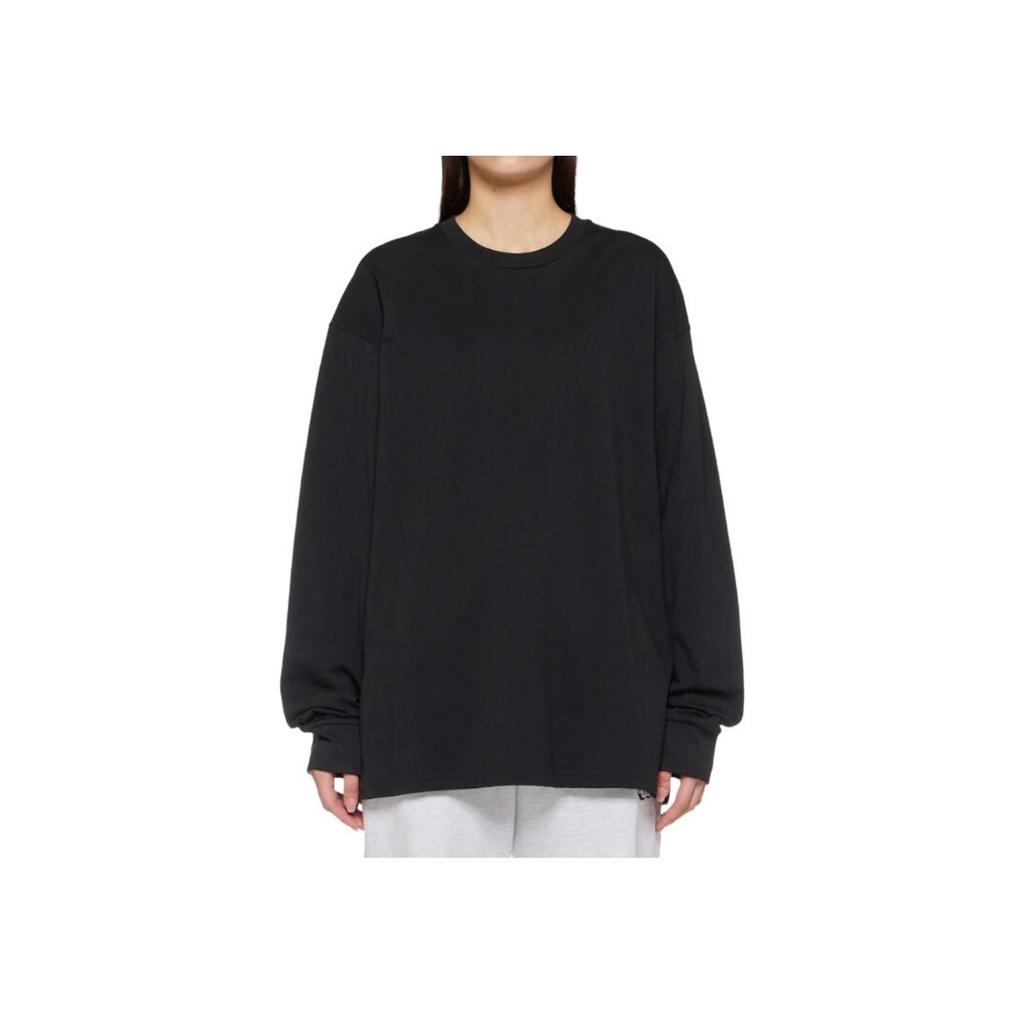 ONITSUKA TIGER Outdoor Casual Sports Crew Neck Long Sleeve T-Shirt Unisex Tops Black 2183B305-001