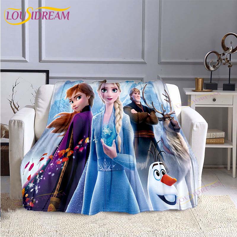 Gefrorene Mode-Decke Anime Flanell Bett-Überwurf Weiche 3D-bedruckte Cartoon-Decke Sofa Reise Camping Kinderdecke