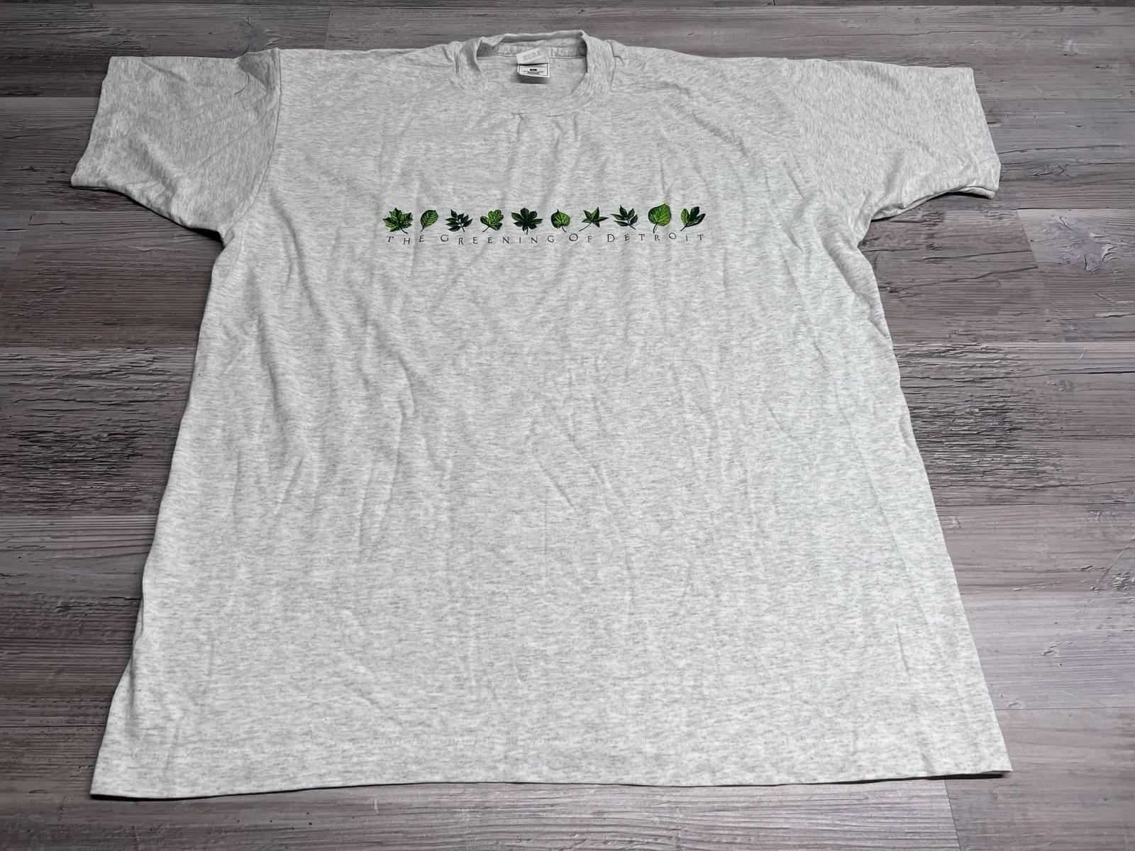 

Vintage 90s Community Environmental Tee Greening of Detroit Single Stitch XL #2 3XL