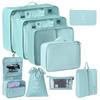 Travel Storage Bag Set - 7-Piece Multi-functional Compartment Bags for Clothes & Cosmetics