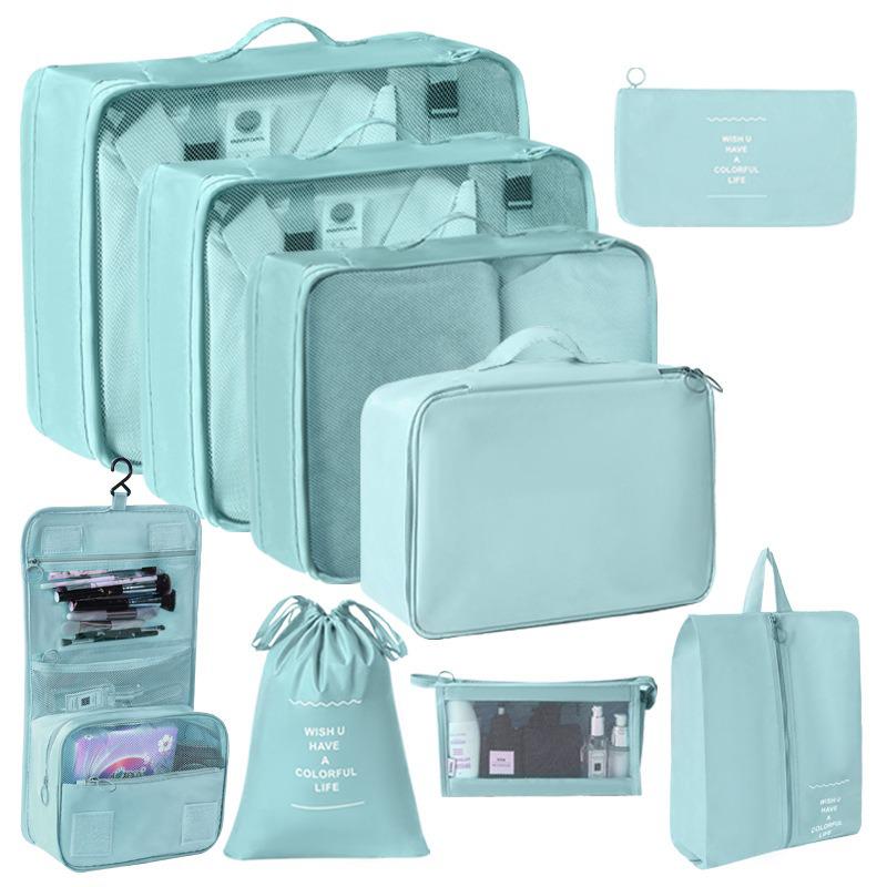 Travel Storage Bag Set - 7-Piece Multi-functional Compartment Bags for Clothes & Cosmetics