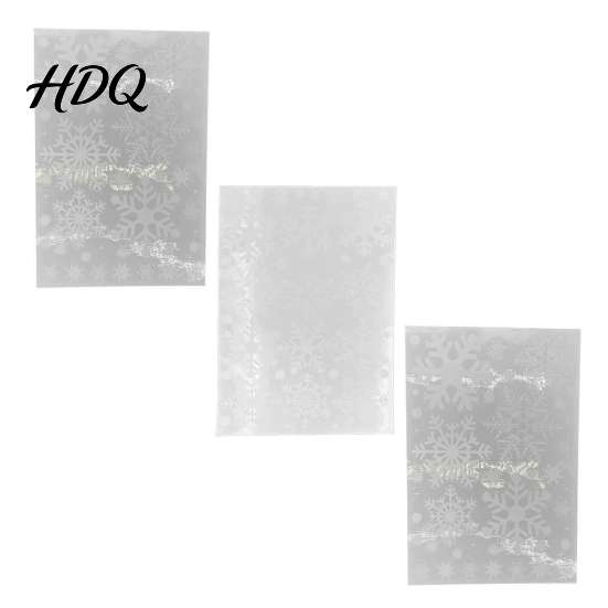 Reusable Winter Decorations 3PCS Christmas Snowflake Static Stickers Cling Decals PVC Holiday Window Clings Home Decoration for Glass Windows
