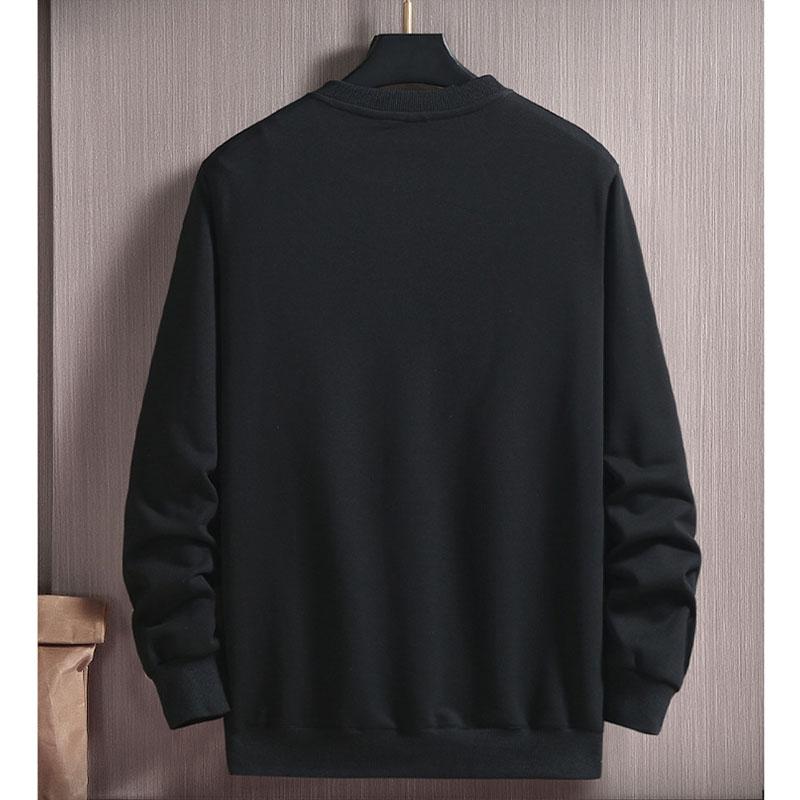 Solid Color Sweatshirt Round Neck Without Hood Men's Plus Size Plus Fat T-shirt Fat Guy Simple Casual 4XL-10XL