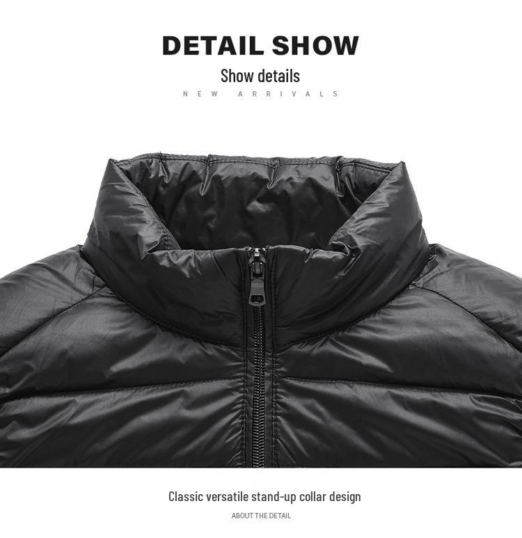 Men's Slim Fit Stand Collar Lightweight Down Vest - Autumn & Winter
