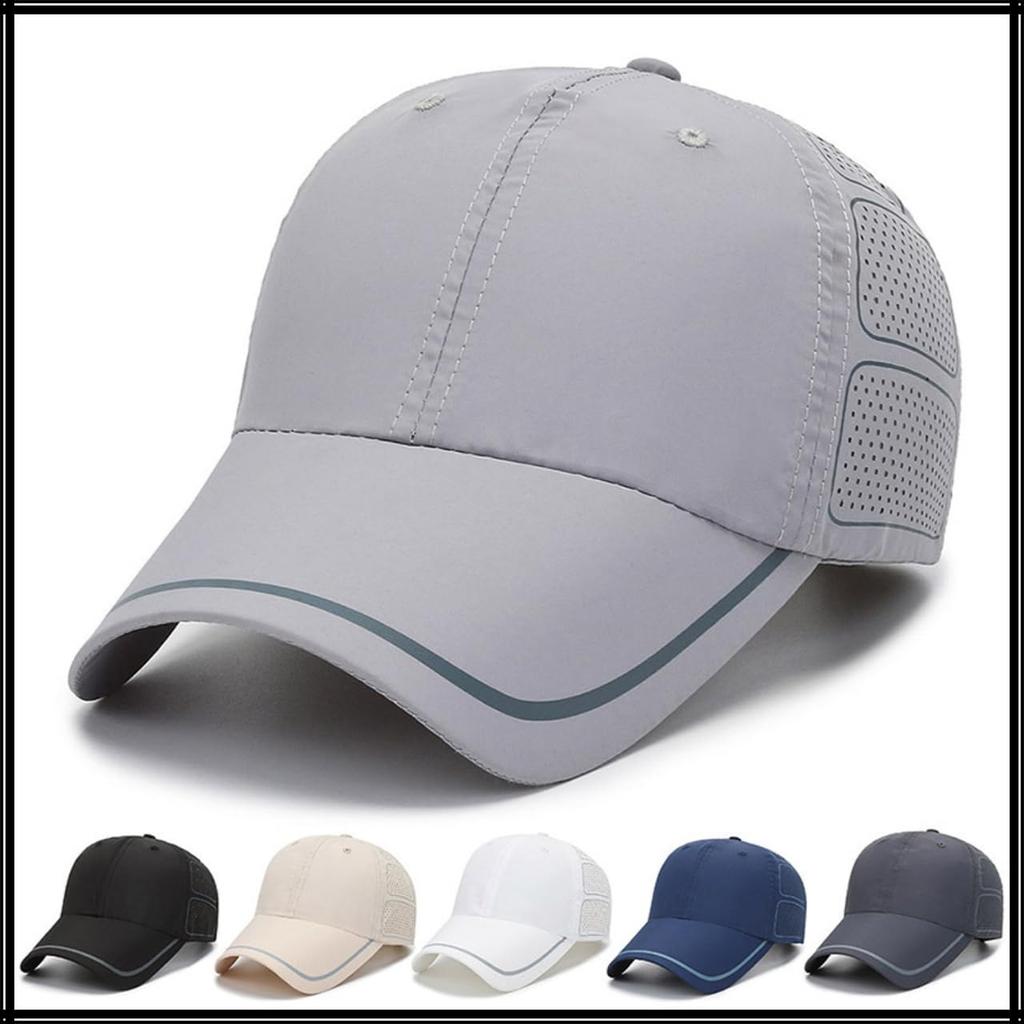 Sun CZA401 [White Fang] Hat, Cap, Breathable, Quick-Drying, Outdoor, Sports, Protection, Casual, Men's, Women's, (Light Gray)