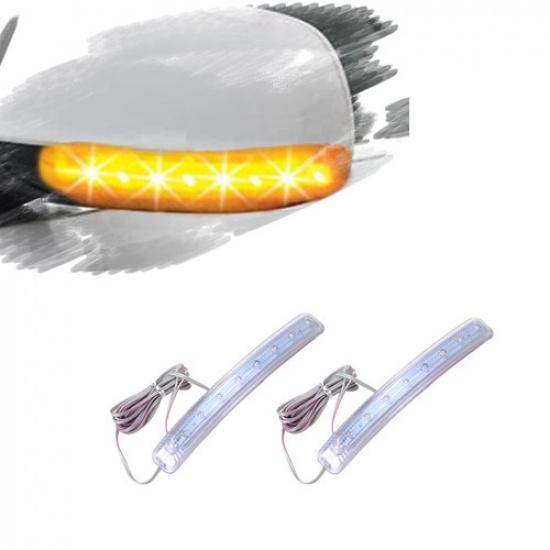 2 шт. Универсальное желтое автомобильное боковое зеркало с янтарным индикатором, мягкий свет указателя поворота W