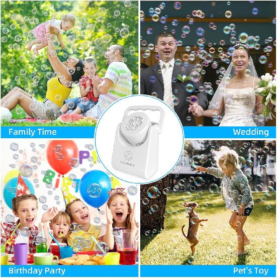 Bubble Machine for Kids Toddlers,Automatic Bubble Blower,Portable Adjustable Angle Bubble Maker,Bubbles Toy for 3 4 5 6 7 Year Old Boy Girl,Outdoor