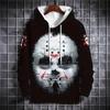 Autumn Winter Black Grey Smoke Series 3D Printed Hoodie with Hat Loose Casual Large Size Hoodies & Sweatshirts Men’s