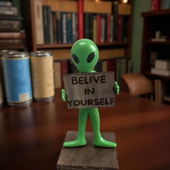 Alien Ornament Engraved Alien Decoration Desktop Ornament with Fine Engraving Design Bedroom Office Decor