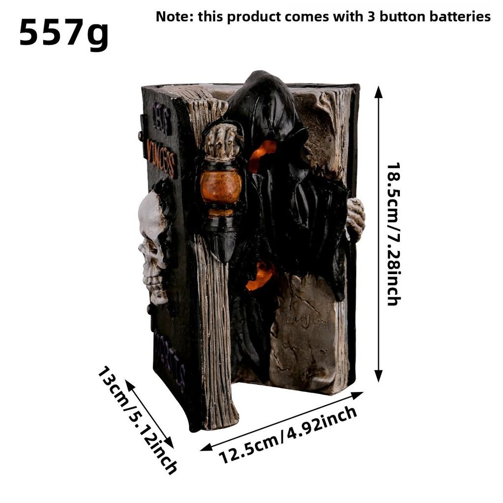 Skeleton Book Figurine Home Decor For Horror Theme Parties And Prop Halloween