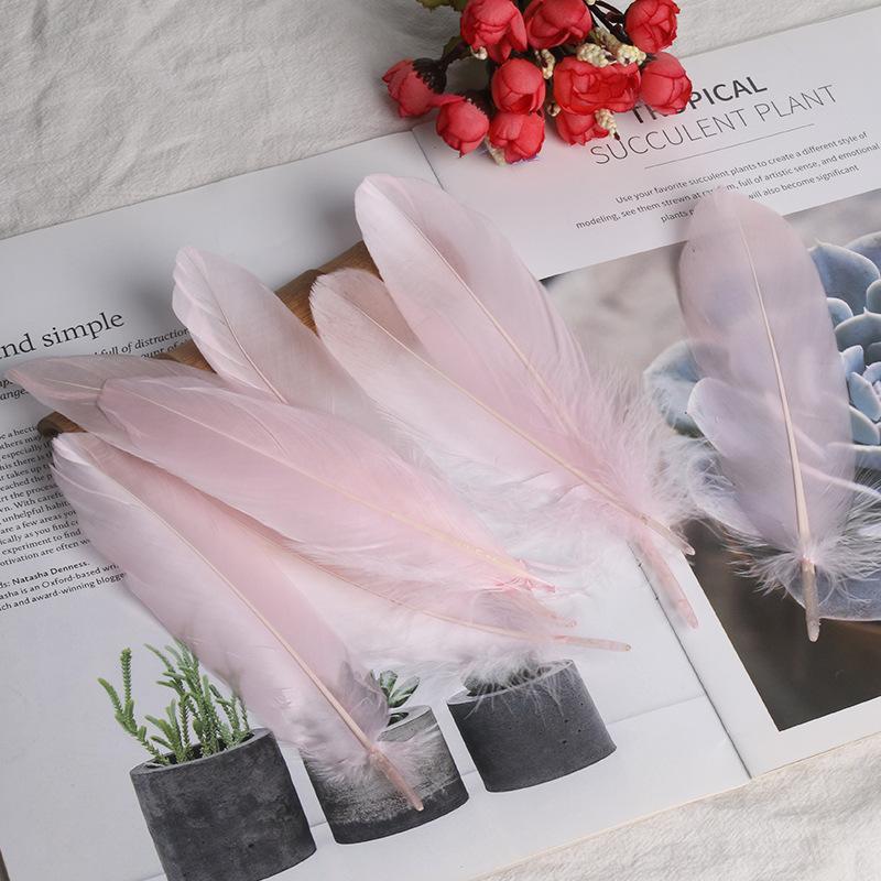 50Pcs28 Color Diy Feather Hard Big Floating Feather Wedding Dress Children Handmade Decoration Materials