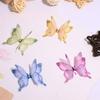 50Pcs 3D Organza Fabric Butterfly Appliques Double-layer Colorful Chiffon Butterfly Embroidered Patches Translucent