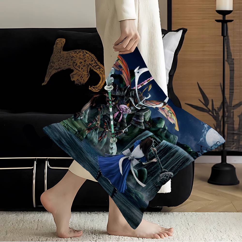 Game A-Alice Madness Returns Pillow Gift Home Office Decoration Bedroom Sofa Car Cushion Cover Case 45X45