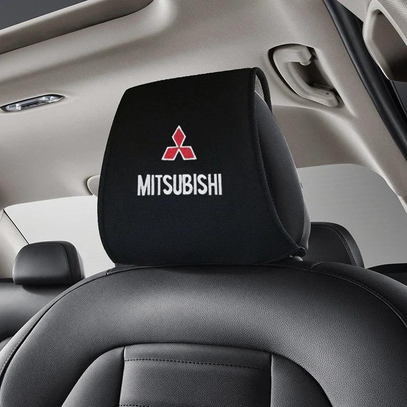 Cotton Car Headrest Cover Pillow Towel for Mitsubishi Ralliart ASX Pajero Eclipse Lancer 9 Pajero Outlander L200 Galant Montero