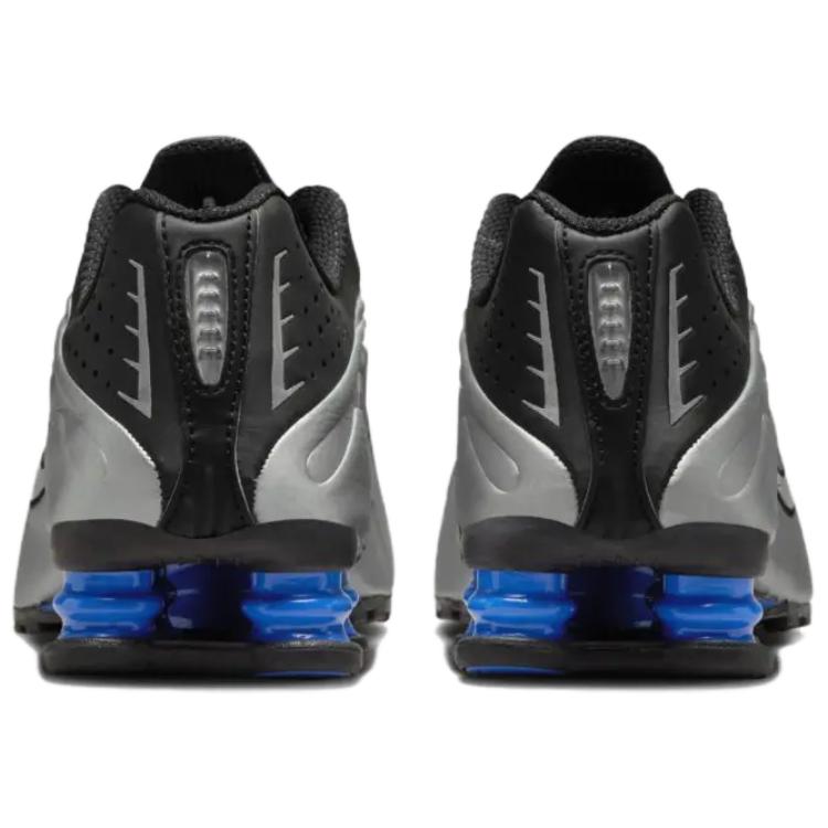 New Nike Shox R4 Metallic Silver Black Racer Blue Women's AR3565-006