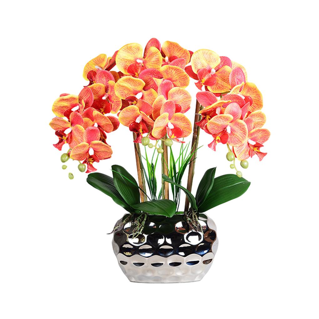 Orhidee artificială mare, bonsai Phalaenopsis, plante artificiale, aranjamente florale pentru piese centrale, sufragerie, nuntă
