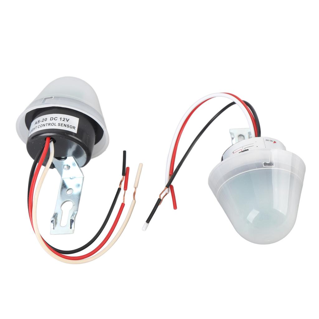 2 Pcs Photocell Light Control   10A Rainproof Sensitive Auto On Off Light   for Outdoor Garden