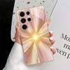 Pink line metallic paint glass phone case suitable for Samsung Galaxy S26 S25 S24 S23 S22 S21 S20 FE/Ultra/Plus anti drop