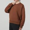 adidas Solid Color Sports Crew Neck Knit Sweatshirt for Women, Dark Brown