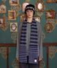 UNALLOYED Striped Knit Scarf / Navy
