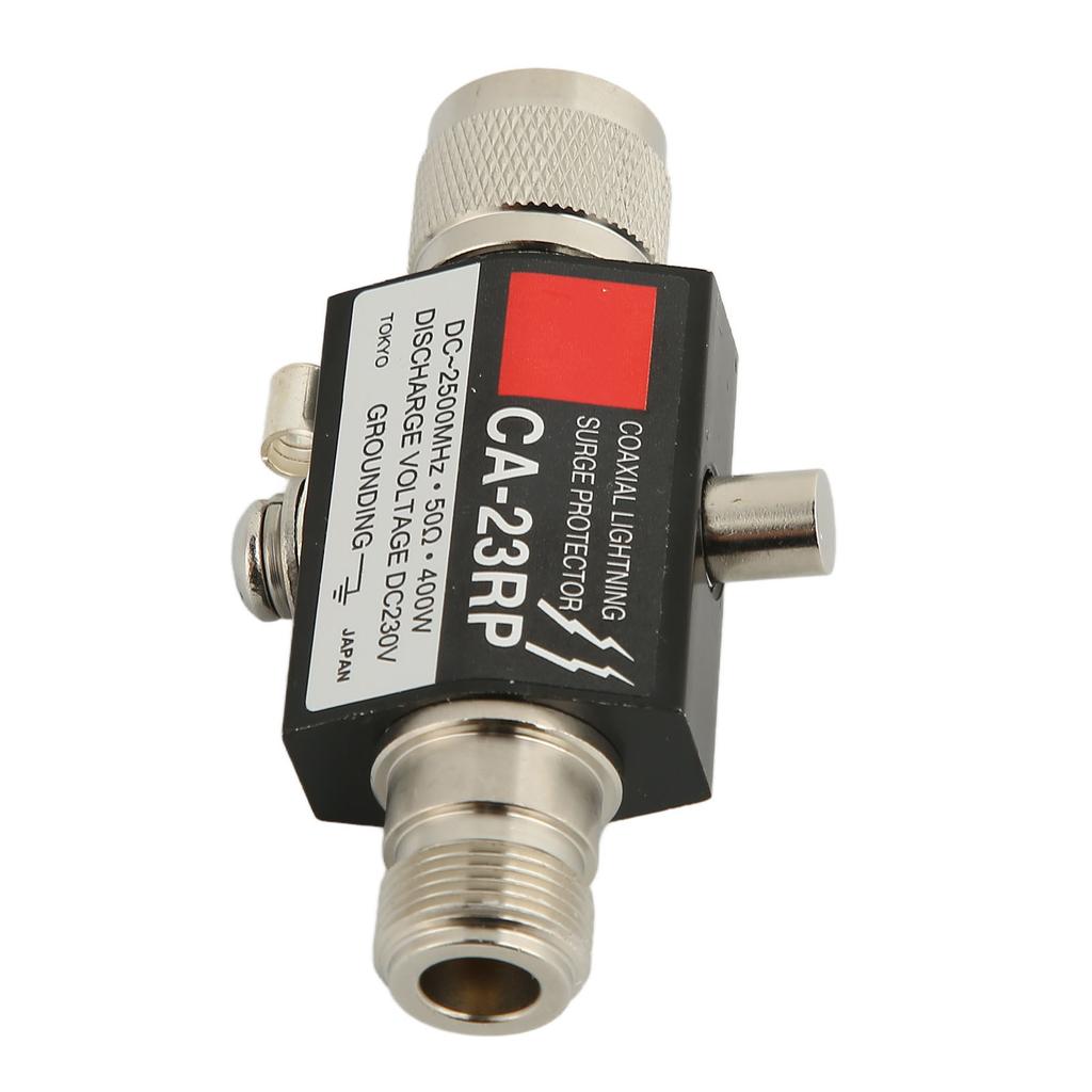 Lightning Surge Arrester 400W Male to Female Lightning Surge Protector for Walkie Talkie Antenna