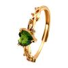Non-Fading Niche High-End S925 Sterling Silver Natural Topaz Garnet Amethyst Transparent Limestone Colored Treasure Ring For Women