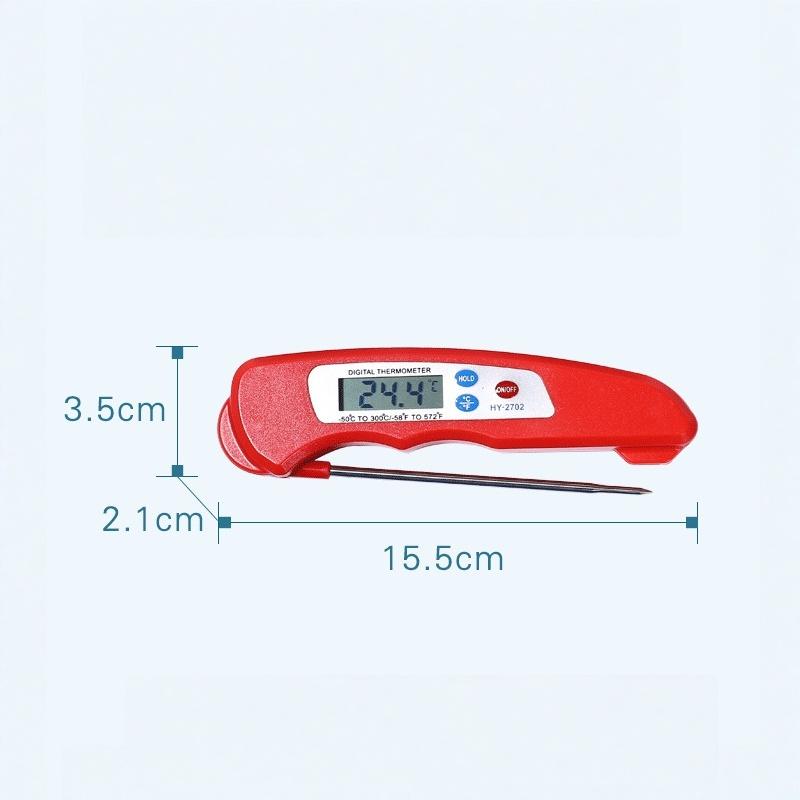 Tragbares Lebensmittelthermometer Staubdicht Faltbar Elektronisches Lebensmittelthermometer für Küche BBQ Backen Öl Fleisch Wasser Ofen Küchenwerkzeuge