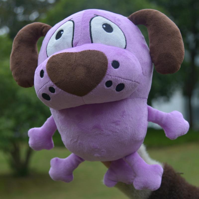 Kawaii Eggplant Courage Plush Purple Eggplant Dog Stuffed Pillow With Injured Gaze Collection Modle Toy For Kid Birthday Gifts