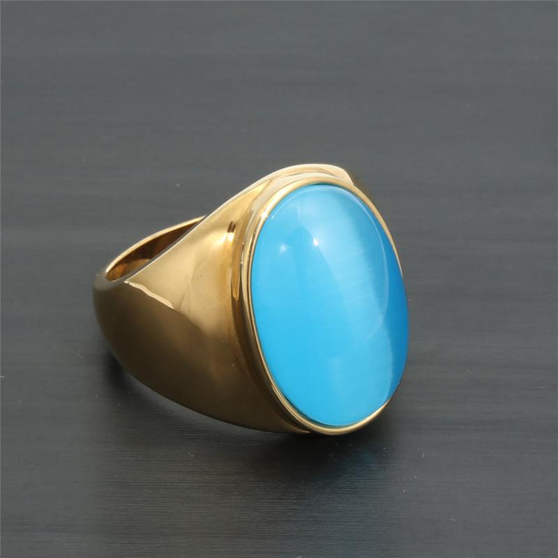 Women's Fashion Sapphire Ring - Stainless Steel & Titanium Electroplated Stone Ring