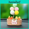 Resin Peace Balloon Flower Basket Car Decor With Minimalist Style For Vehicle Interior