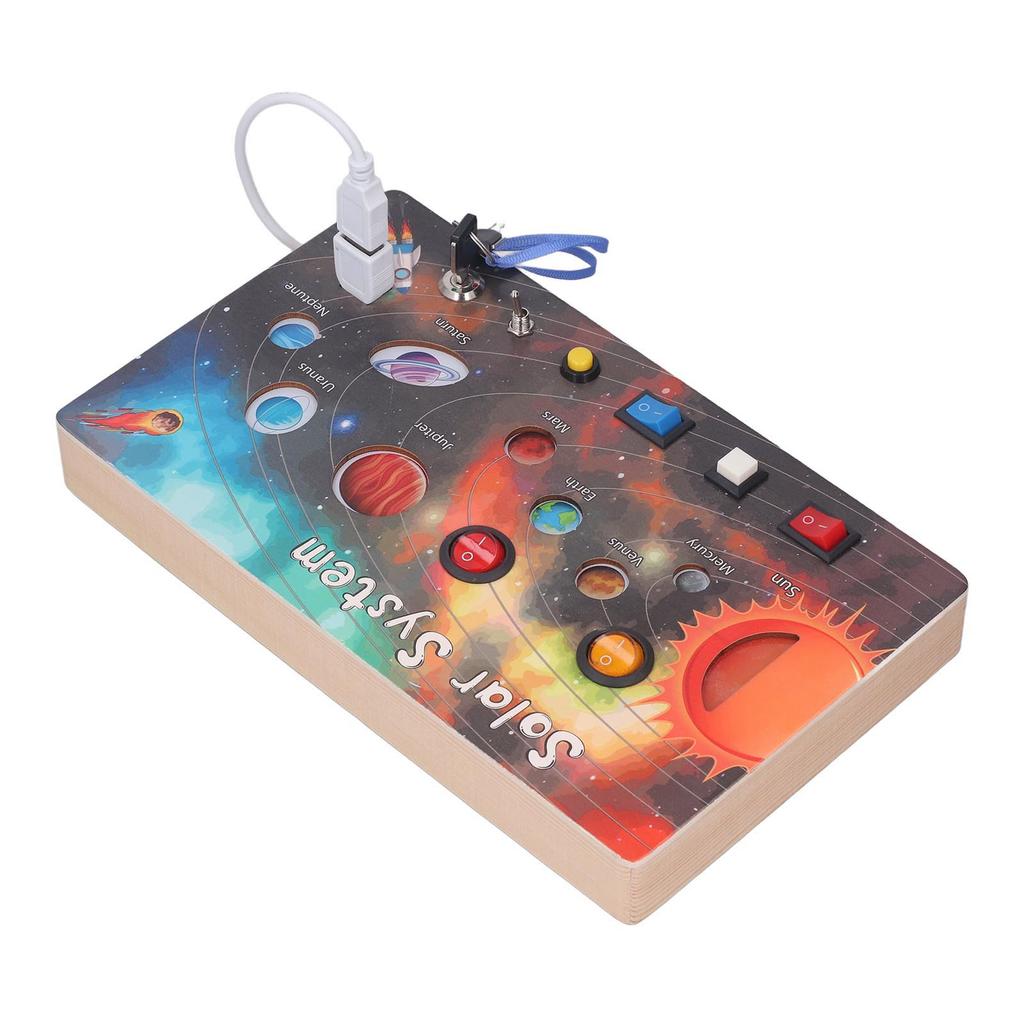 Baby Board Toy Educational Interactive Toddlers Activity Board Toy for Solar System Planets for