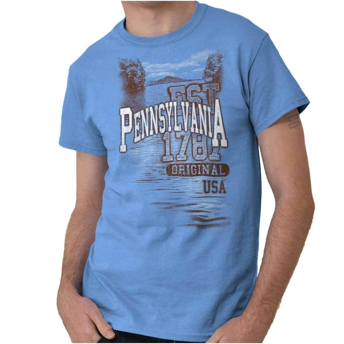 Pennsylvania Keystone State Camping Souvenir Adult Short Sleeve Crewneck Tee XXXXL