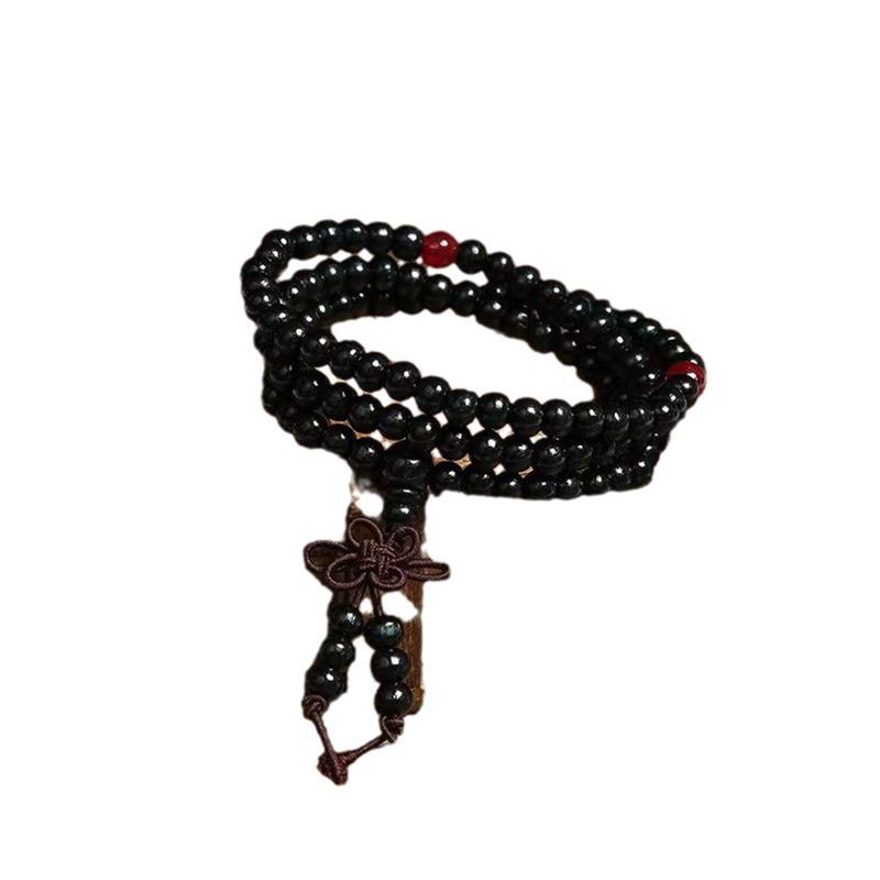Imitation Sandalwood 6-8mm 108 Bead Bracelet: Multi-Turn Men’s and Women’s Buddhist Rosary