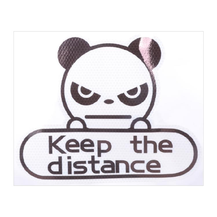 High Reflective Panda Sticker For Vehicle Safety Waterproof Design Long Lasting Adhesive Decoration