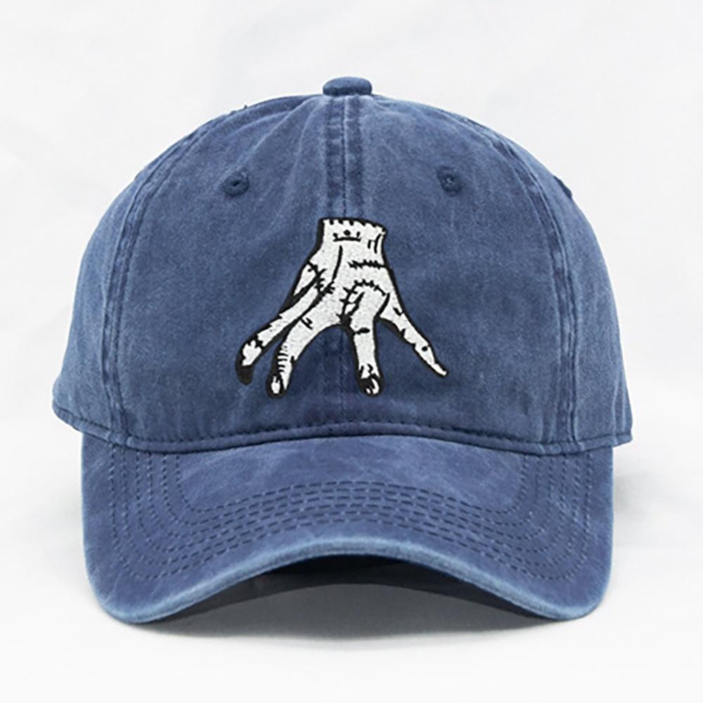 Семейка Аддамс Уэнсдей Вещь Вышитая бейсболка Шляпа Уличная 56-60 см Blue