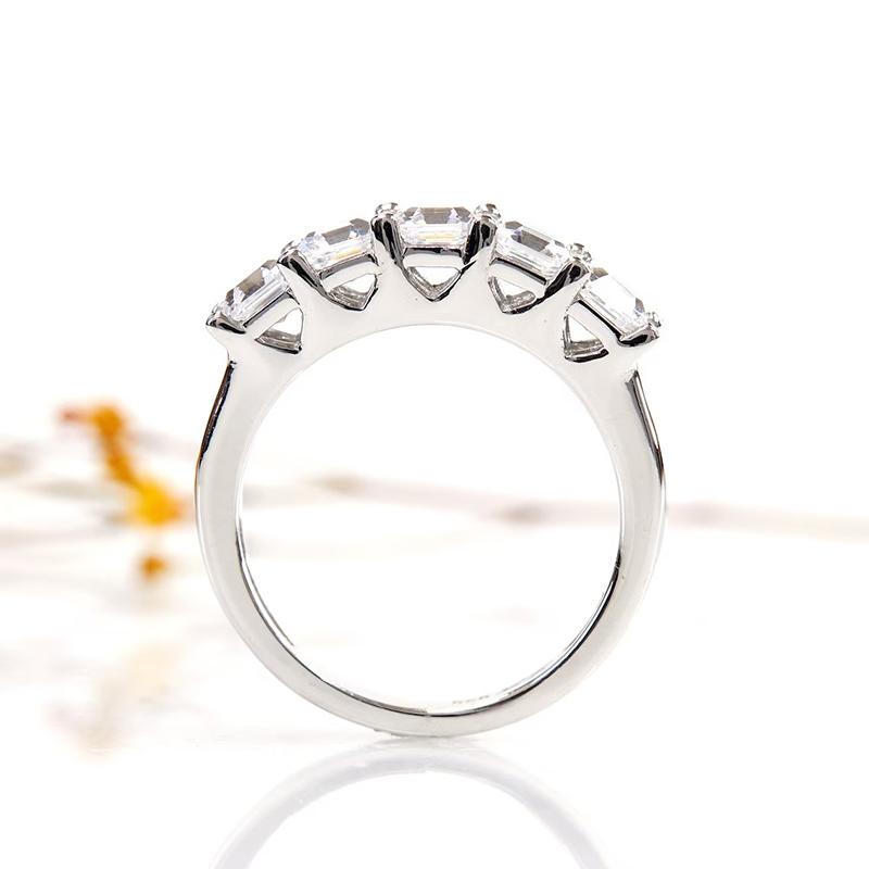 Square Shaped Cubic Zirconia Rings Women for Marriage Wedding Ceremony Simple Luxury Female Jewelry Wholesale & Drop Ship