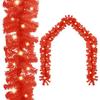 VidaXL Christmas Garland with LED Lights Artificial Garland Decoration Garland Ornament Garden Backyard 329196