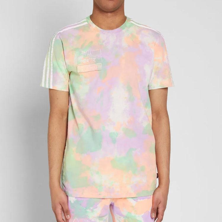 Adidas Originals Trefoil Gradient Casual Crew Neck Pullover Short Sleeve T-Shirt Men Tops Multicolor CW9414