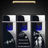 Men's Rechargeable High-Power Windproof Flip Lighter - Sleek Black Technology Design