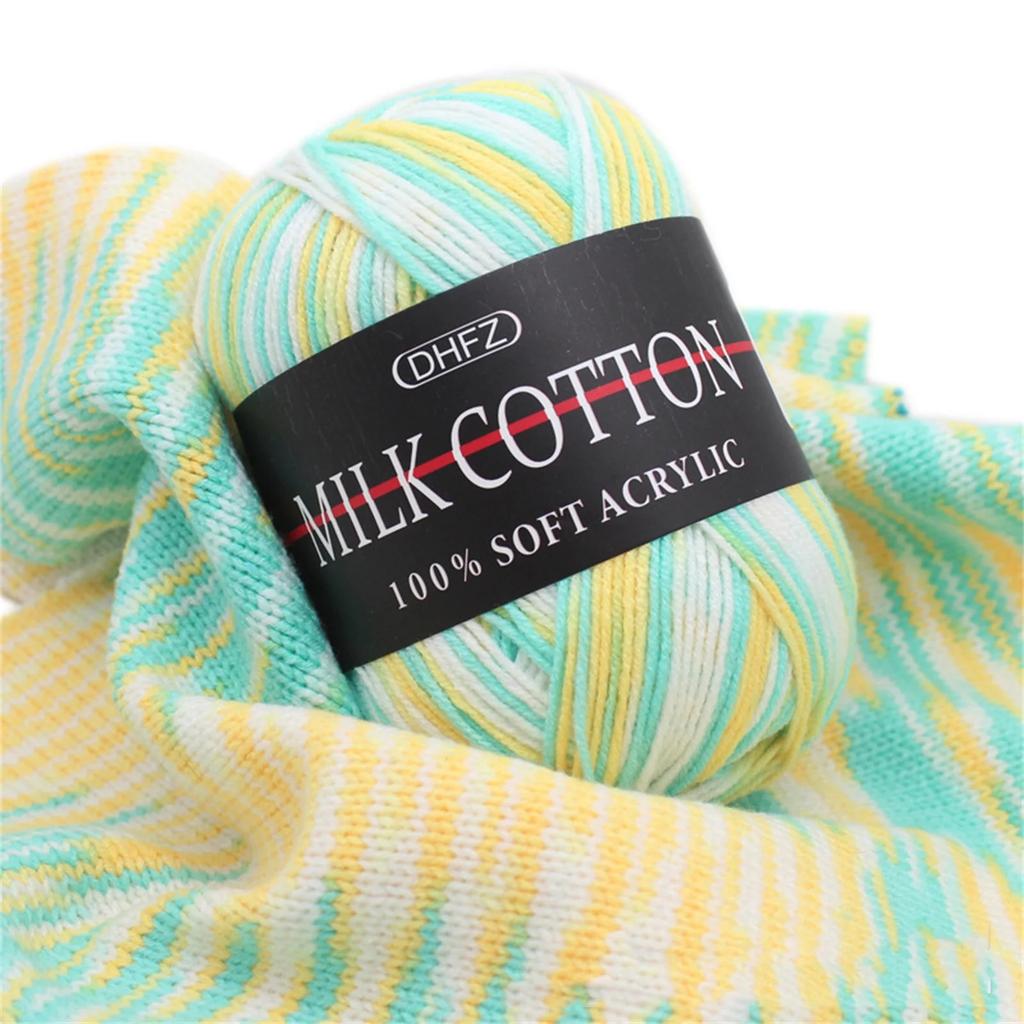 Colorful Hand Knitting 50g Knitting Crochet Milk Soft Baby Cotton Wool Yarn