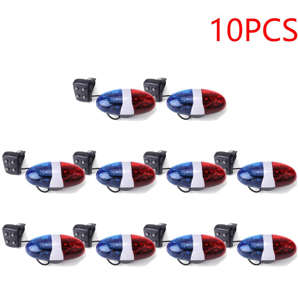 2-10PCS Bike Horn With Mounting Bracket Electric Bike Horn with Flashing LED Light Electronic Bell For Below 24mm Handlebar