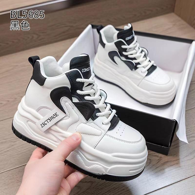 Leather Casual Shoes Ins Trendy Spring and Autumn New Muffin Platform Small College Style